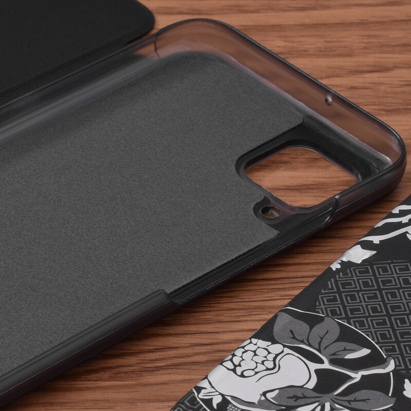 Husa Huawei P40 Lite Eco Leather View flip tip carte, negru