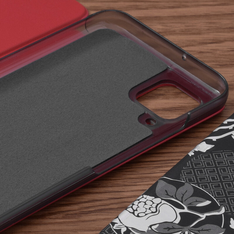 Husa Huawei P40 Lite Eco Leather View Flip Tip Carte - Rosu