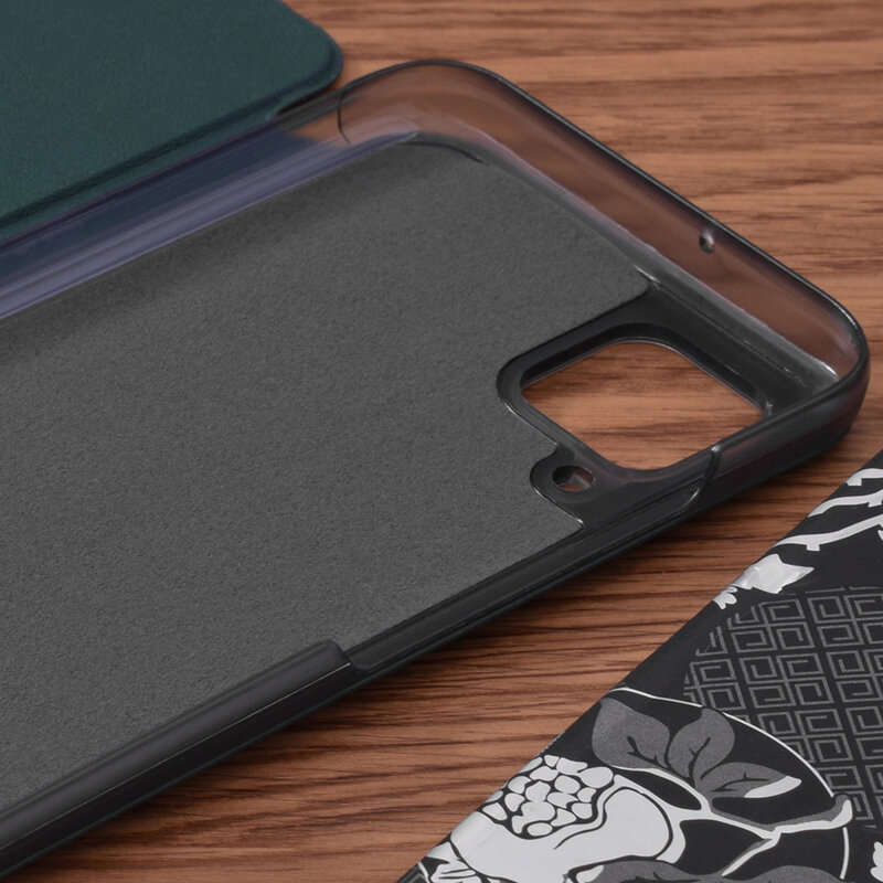 Husa Huawei P40 Lite Eco Leather View Flip Tip Carte - Verde