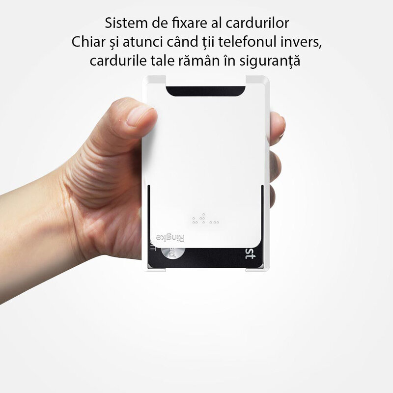 Suport carduri telefon Ringke, universal, cu adeziv 3M, negru