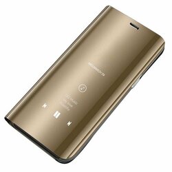 Husa Xiaomi Poco F3 Flip Standing Cover, auriu