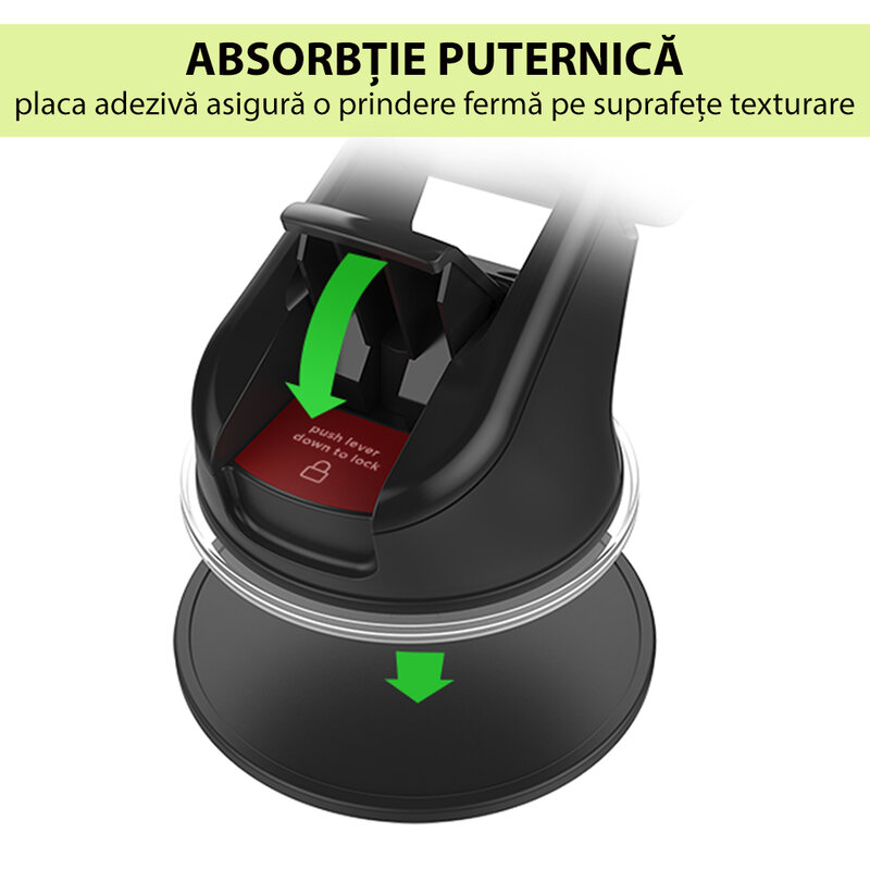 Suport telefon auto iOttie EOT 2, incarcare wireless, bord/ parbirz, negru