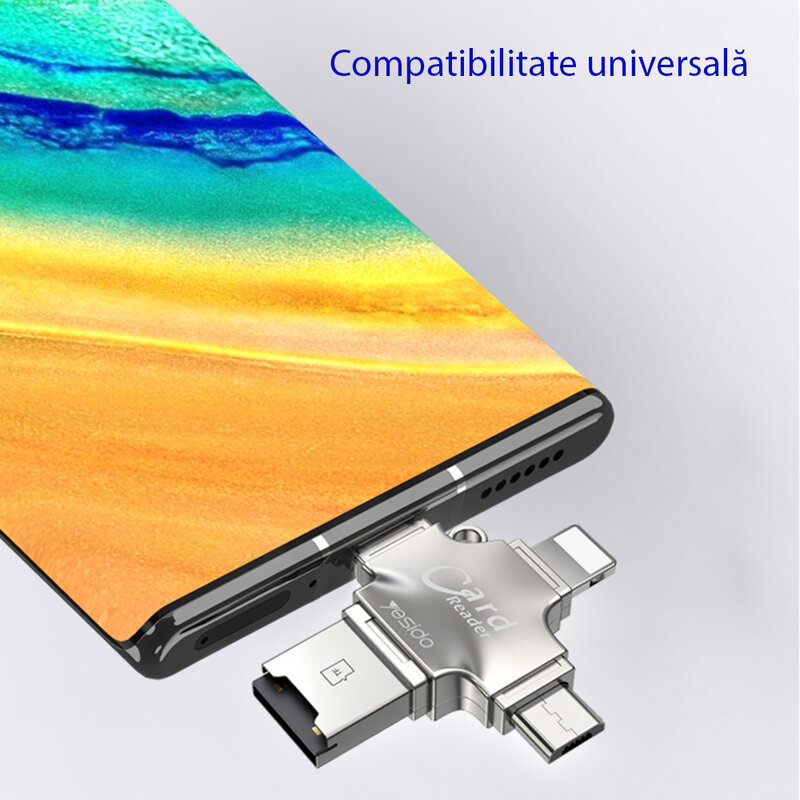 Card reader MicroSD, Adaptor USB, Type-C, Lightning, Micro-USB Yesido GS13
