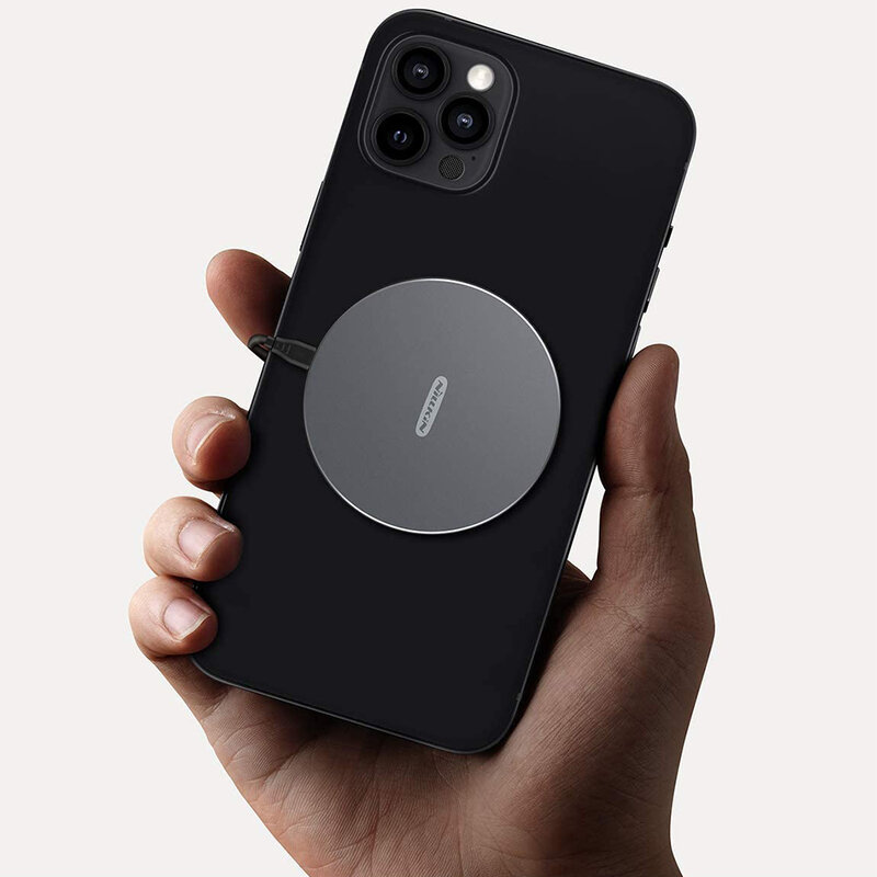 Incarcator wireless iPhone 12 MagSafe Nillkin, 10W, negru, NKT06