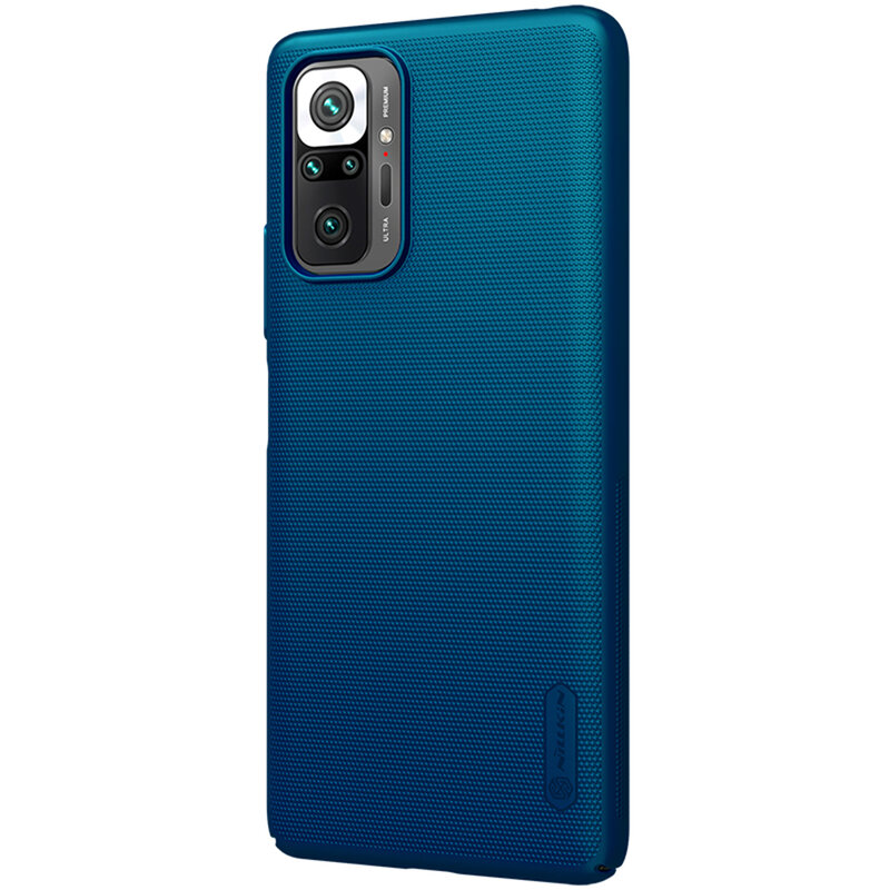 Husa Xiaomi Redmi Note 10 Pro Max Nillkin Super Frosted Shield, albastru