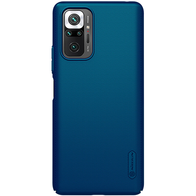 Husa Xiaomi Redmi Note 10 Pro Max Nillkin Super Frosted Shield, albastru