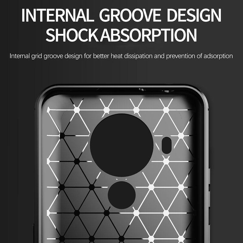 Husa Nokia 5.4 Techsuit Carbon Silicone, negru