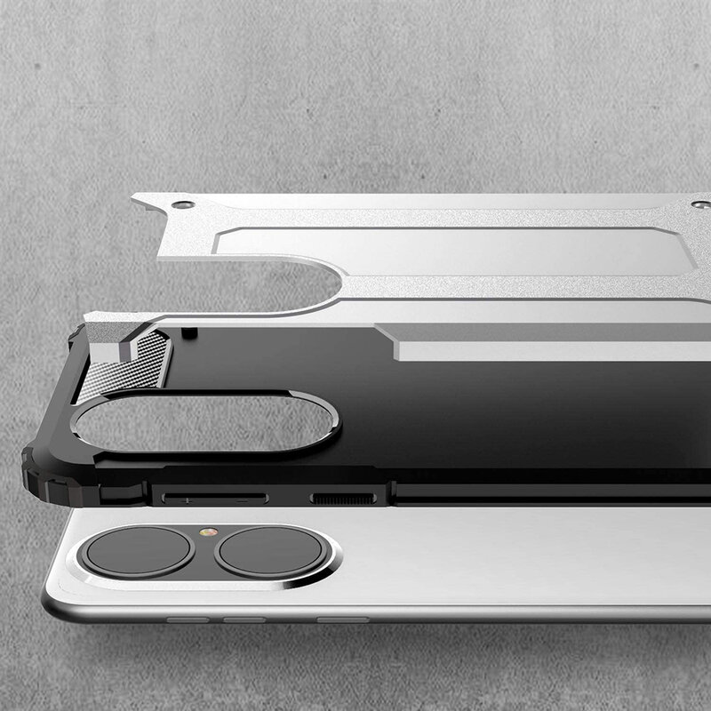 Husa Huawei P50 Pro Techsuit Hybrid Armor, negru