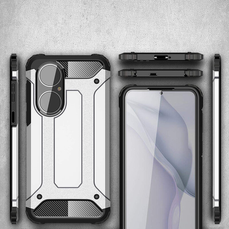 Husa Huawei P50 Pro Techsuit Hybrid Armor, negru