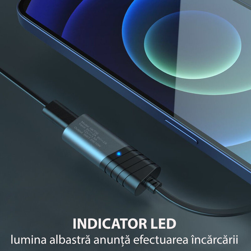 Incarcator wireless iPhone 12 MagSafe Nillkin, 10W, negru, NKT06