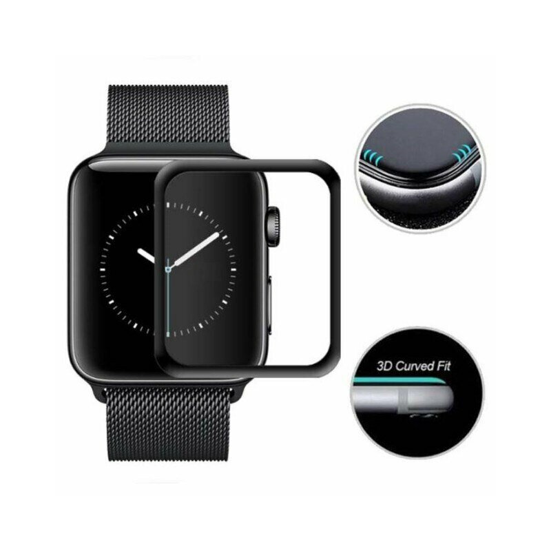 Folie Apple Watch 4 44mm Bestsuit Flexible Nano Glass 5H - Negru