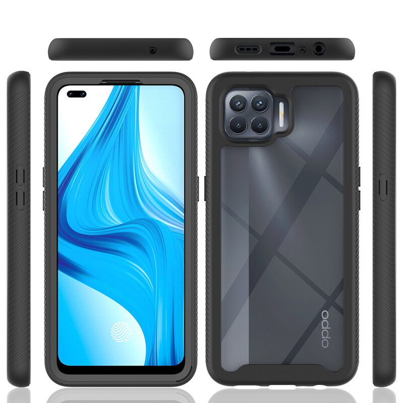 [Pachet 360°] Husa + Folie Oppo Reno4 Lite Techsuit Defense, negru