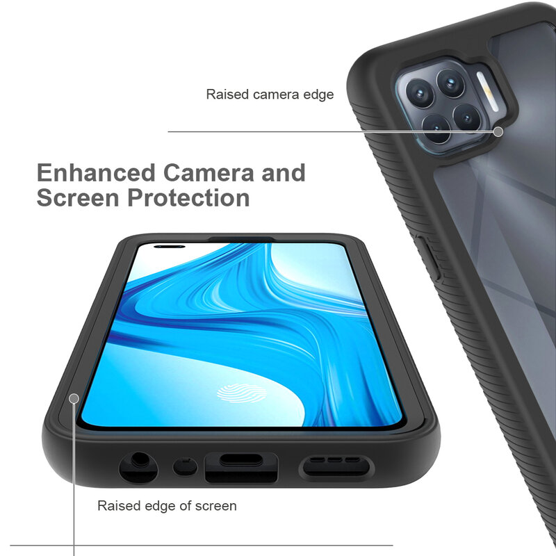 [Pachet 360°] Husa + Folie Oppo Reno4 Lite Techsuit Defense, negru