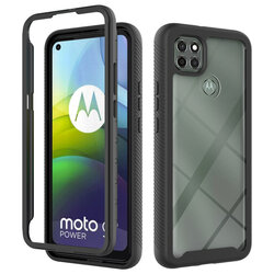 [Pachet 360°] Husa + Folie Motorola Moto G9 Power Techsuit Defense, negru