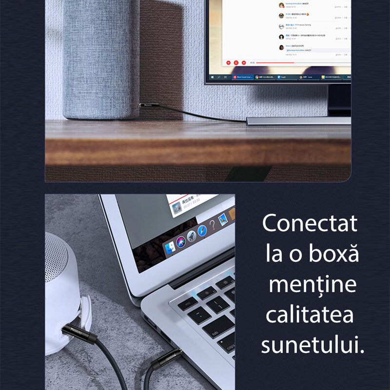 Cablu audio jack 3.5mm la Jack 3.5mm Yesido YAU16, stereo, 3m, negru