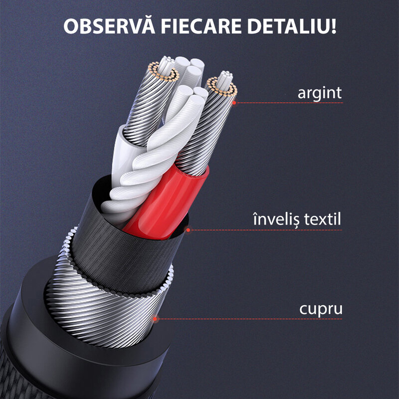 Adaptor audio Type-C la Jack 3.5mm Yesido YAU20, negru