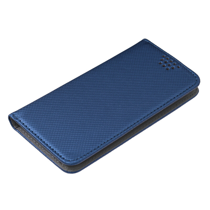 Husa Smart Book pentru telefoane intre 4.5 - 4.7 inch - Flip Albastru