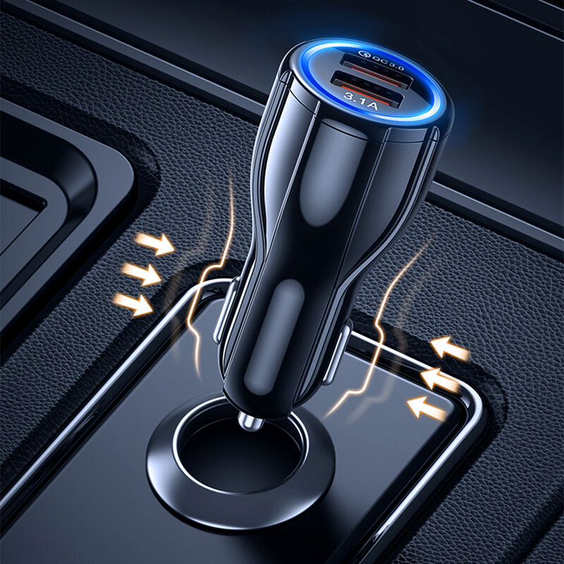 Incarcator Auto Mobster Qualcomm Quick Charge 3.0, Dual USB 5V/6A - Negru