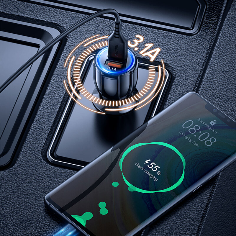 Incarcator Auto Mobster Qualcomm Quick Charge 3.0, Dual USB 5V/6A - Negru