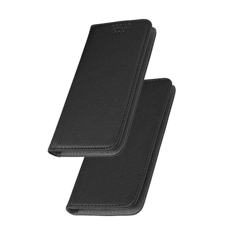 Husa Smart Book pentru telefoane intre 4.5 - 4.7 inch - Flip Negru