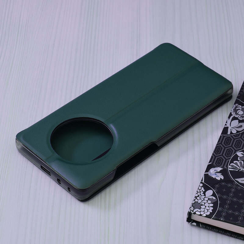 Husa Huawei Mate 40 Pro Eco Leather View Flip Tip Carte - Verde