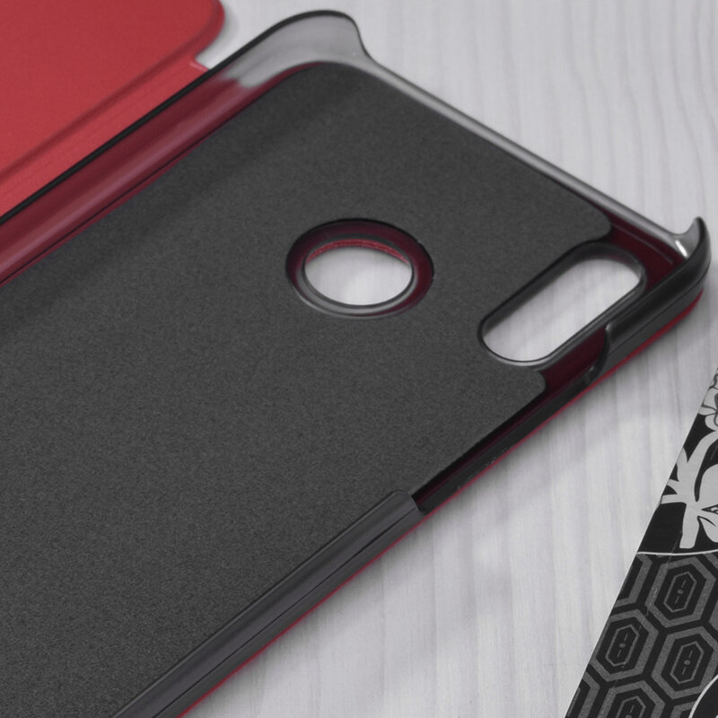 Husa Huawei P20 Lite Eco Leather View flip tip carte, rosu