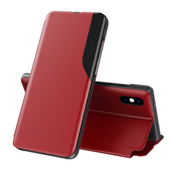 Husa iPhone XS Eco Leather View Flip Tip Carte - Rosu