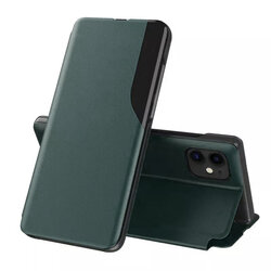 Husa iPhone 11 Eco Leather View Flip Tip Carte - Verde