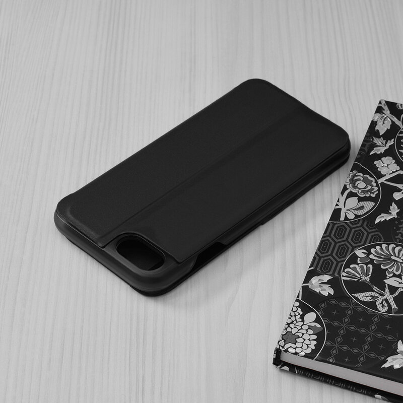 Husa iPhone 7 Eco Leather View Flip Tip Carte - Negru