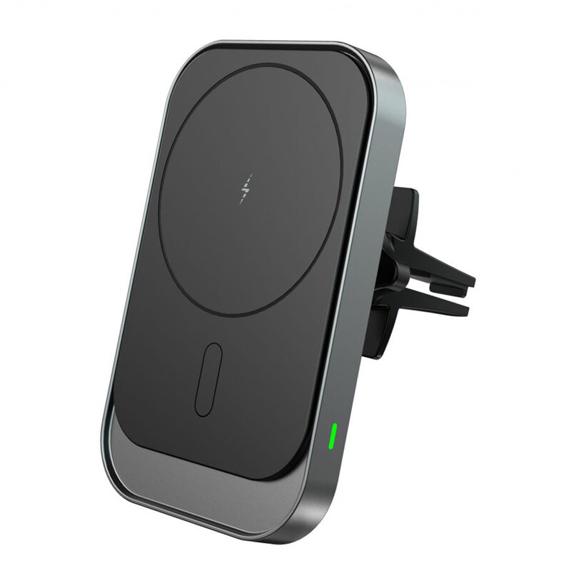 Suport telefon auto Tech-Protect, incarcator wireless iPhone 12 MagSafe, negru