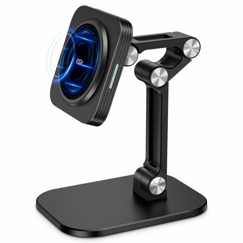 Suport telefon birou ESR cu incarcator wireless iPhone 12, negru