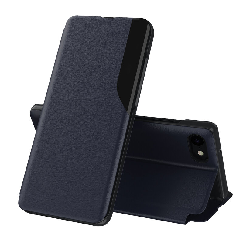 Husa iPhone 6 / 6S Eco Leather View Flip Tip Carte - Albastru