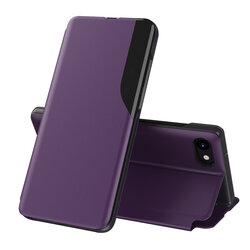 Husa iPhone SE 2, SE 2020 Eco Leather View Flip Tip Carte - Mov