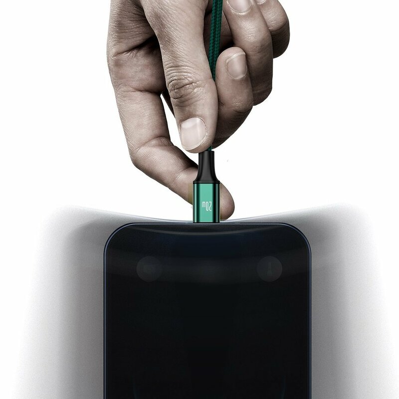 Cablu de date Type-C la Micro-USB, Lightning, Type-C Baseus, 1.5m, verde, CAMLT-SC06