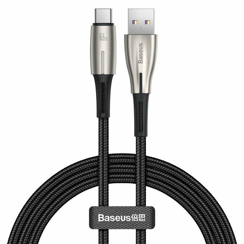 Cablu de date USB la Type-C Baseus, 66W, 1m, negru, CATSD-M01