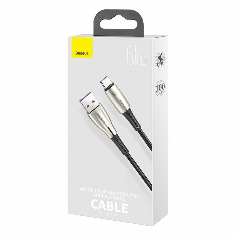 Cablu de date USB la Type-C Baseus, 66W, 1m, negru, CATSD-M01