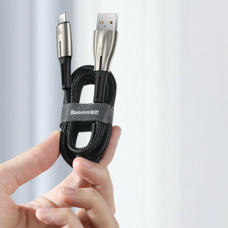 Cablu de date USB la Type-C Baseus, 66W, 1m, negru, CATSD-M01