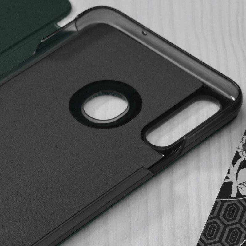 Husa Samsung Galaxy A20s Eco Leather View flip tip carte, verde