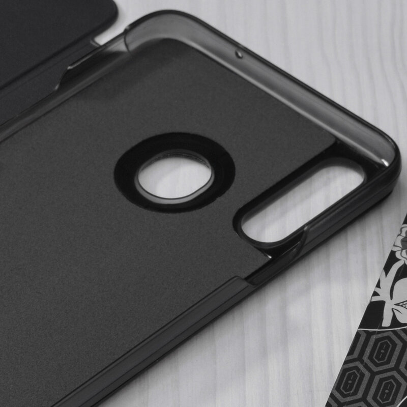 Husa Samsung Galaxy A20s Eco Leather View flip tip carte, negru