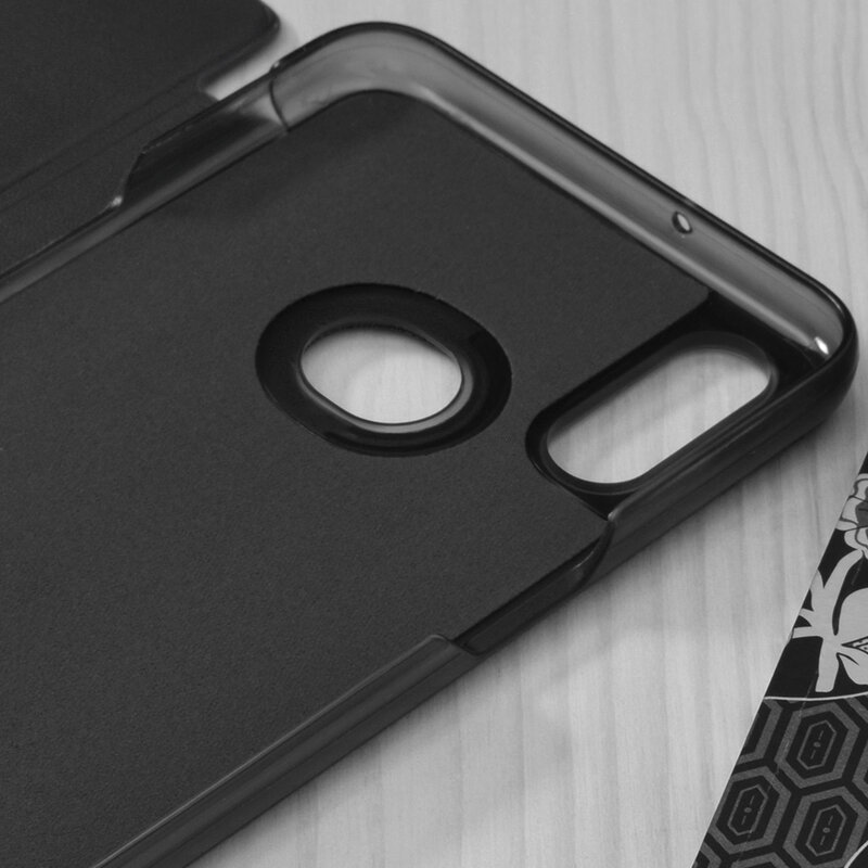 Husa Samsung Galaxy A10s Eco Leather View flip tip carte, negru