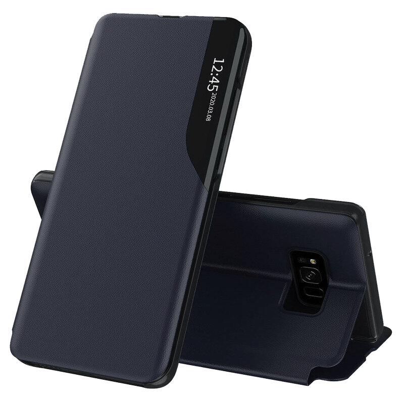 Husa Samsung Galaxy S8 Eco Leather View Flip Tip Carte - Albastru