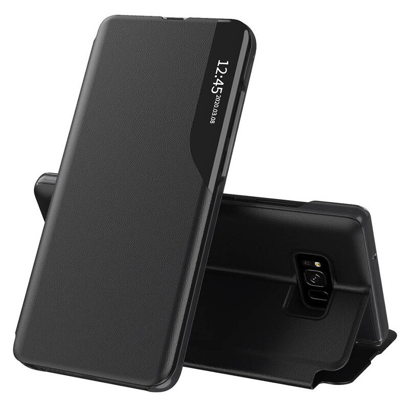 Husa Samsung Galaxy S8 Eco Leather View Flip Tip Carte - Negru