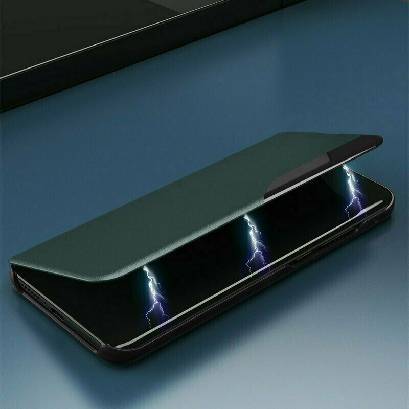 Husa Xiaomi Poco M3 Eco Leather View Flip Tip Carte - Verde