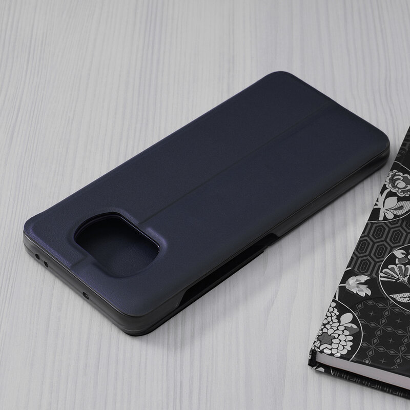 Husa Xiaomi Poco X3 Eco Leather View Flip Tip Carte - Albastru