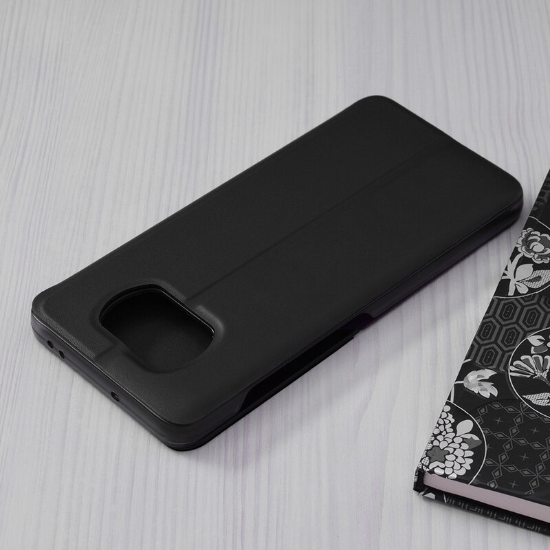 Husa Xiaomi Poco X3 Eco Leather View Flip Tip Carte - Negru