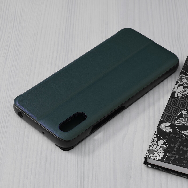 Husa Xiaomi Redmi 9A Eco Leather View Flip Tip Carte - Verde