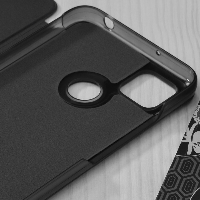 Husa Xiaomi Redmi 9C Eco Leather View flip tip carte, negru