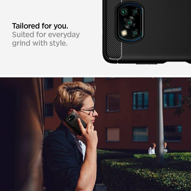 Husa Xiaomi Poco X3 Pro Spigen Rugged Armor, negru