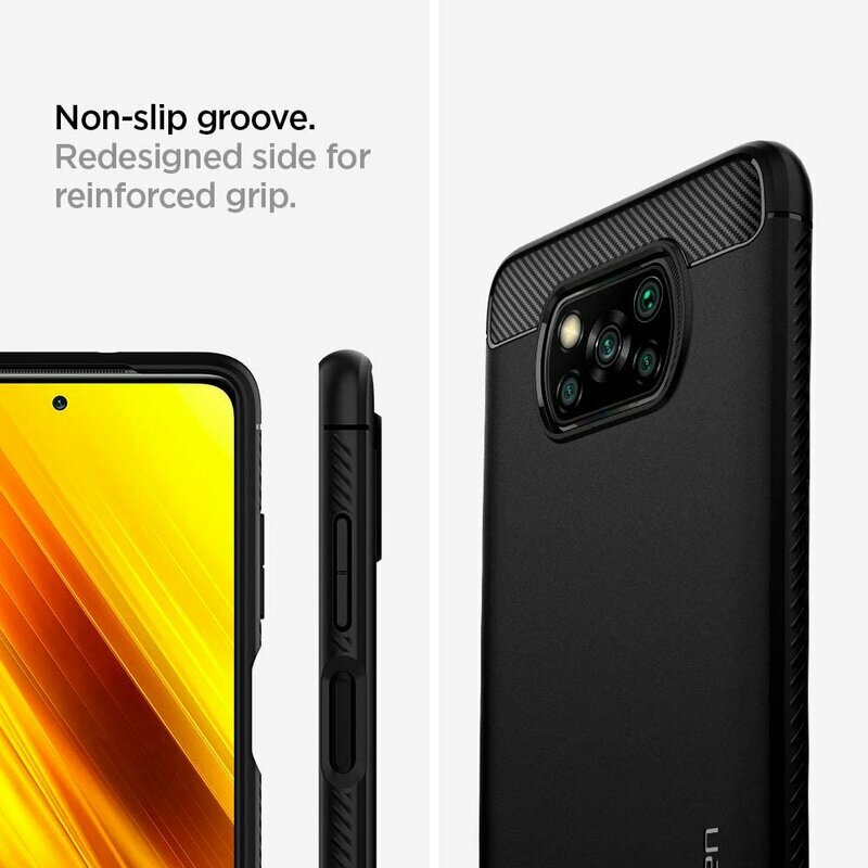 Husa Xiaomi Poco X3 Pro Spigen Rugged Armor, negru