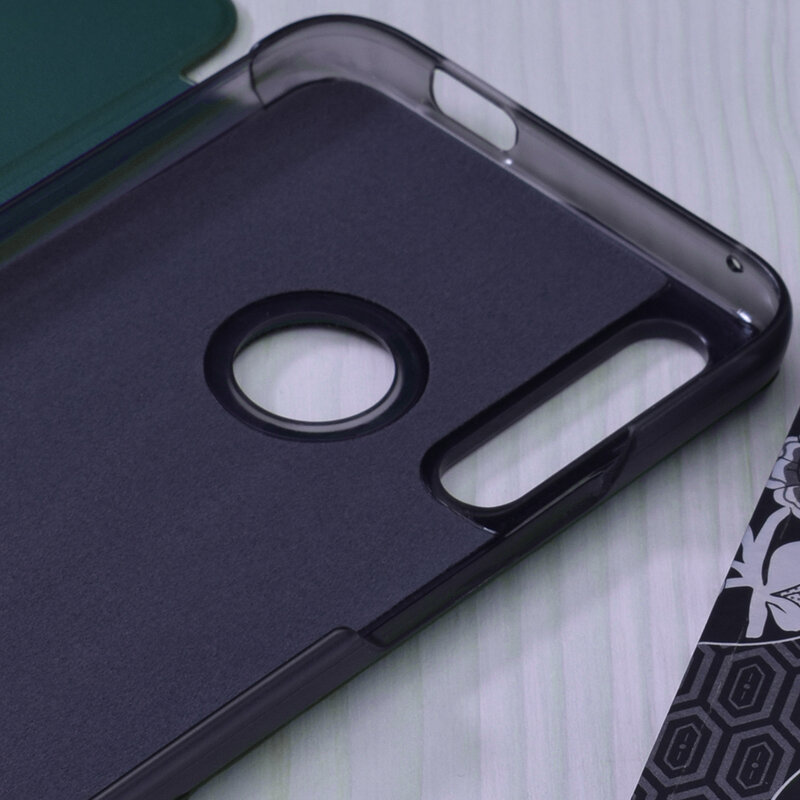 Husa Huawei P Smart Z Eco Leather View Flip Tip Carte - Verde